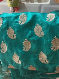 Teal Paisley Indian Outfit