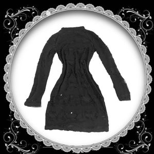 gothic black mini dress