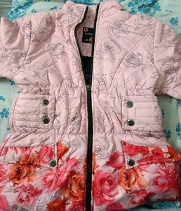 Floral Print Puffer Jacket With Detachable Cap