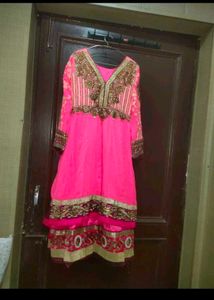 Very Pretty Long Anarkali Dress With Dupata