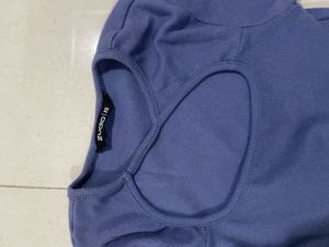 Ribbed Blue Zudio Top