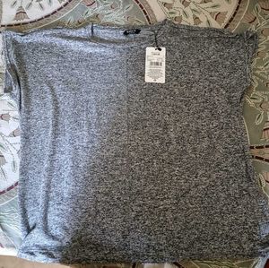 Gray Heathered Short Sleeve Top