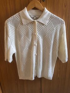 M&S knit collared top