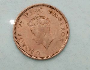 1939 India Quarter Anna Coin