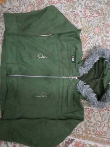 Olive Green Hooded Jacket