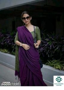 4 Colour Of Soft Khadi Cotton Saree (Only 1)