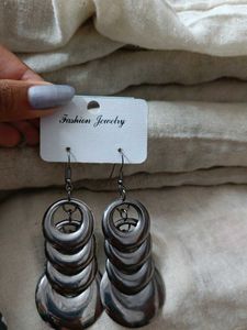 Statement Silver Drop Earrings