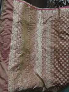 Brown Banarasi Silk Fabric