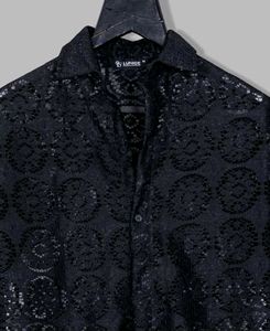 Black,White,Brown Lace Net  Shirt Pack Of 3