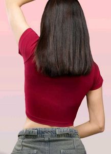 Burgundy Crop Top (S)