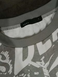 Grey Boxy Crop Top