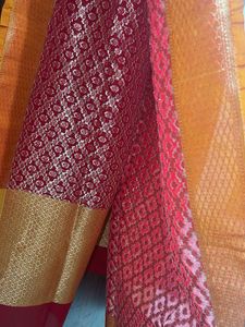 Pure Banarasi Red &amp; Gold Dupatta