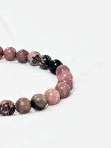 Rhodonite Gemstone Beaded Bracelet