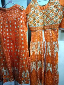 Peplum Heavy Gown Or Lehenga Set
