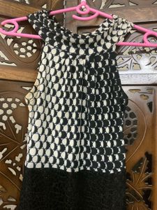 black and white dress