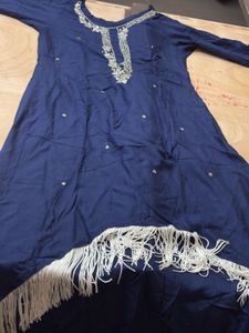 Elegant Blue Embroidered Kurta