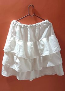 White Ruffle Mini Skirt