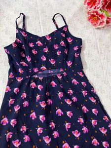 Tokyo Talkies Floral Crepe Empire Midi Dress