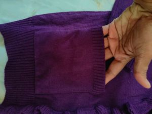 Cute Purple Ruffle Cardigan