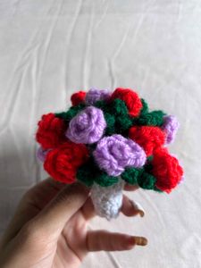 Crochet Floral Bouquet Coaster
