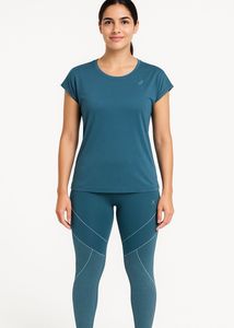 Blue Athletic Tee & Leggings Set