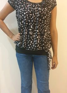 Western Top size Small Black and white Print