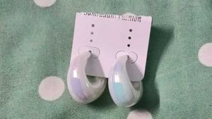 Chic Iridescent Hoop Earrings