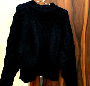 H&M Cozy Black Knit Sweater