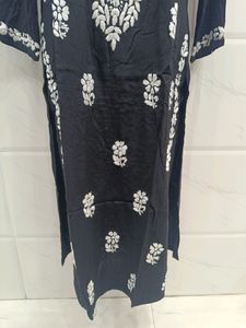 Lakhnavi Hand Embroidery Long Kurti