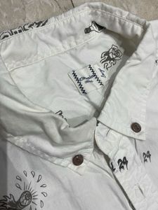 Patterned Button-Down Shirt