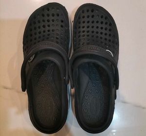 Black Platform Clogs