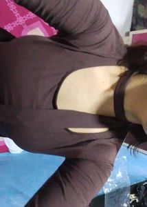 Brown Ribbon Top