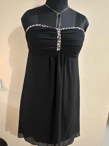 Black Embellished Mini Dress