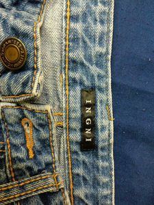 Distressed Denim Shorts