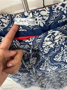 Purse &amp; Blue And White Floral Design Palazz