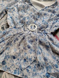 Floral Print Peplum Top