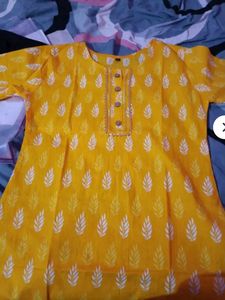 Short Yellow Kurti