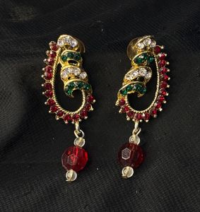 Red-Green Earrings Only ₹140