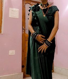 Ready To Wear Saree With Velvet Blouse