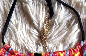 Patterned Halter Top with chain detail