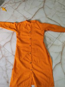 Mustard Button-Down Dress