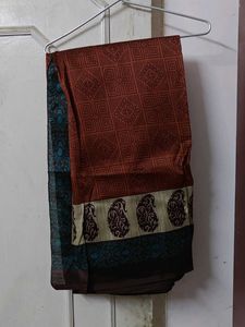 Elegant Printed Silk  Saree