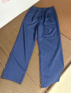 Pinstripe Wide Leg Trousers