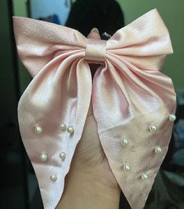 Pink Pearl Hair Bow