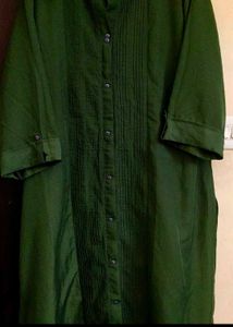 Green Button-Down Top