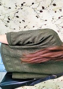 Olive Green Textured Top