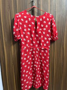Red Floral Mini Dress