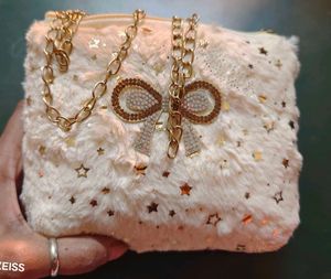 Fur Sling Bag for Girls