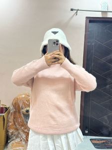 Cute Pink Knit Pullover Sweater