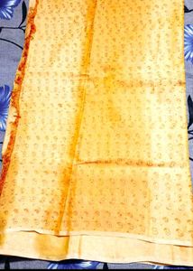 Elegant Yellow Banarasi Silk Saree